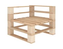 vidaXL Garden Pallet Corner Sofa Wood