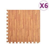 vidaXL Floor Mats 6 pcs Wood Grain 2.16 m� EVA Foam