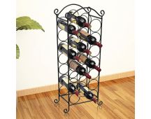 vidaXL Wine Rack for 21 Bottles Metal