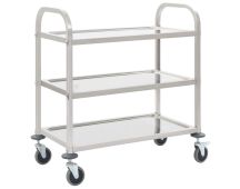 vidaXL 3-Tier Kitchen Trolley 95x45x83.5 cm Stainless Steel