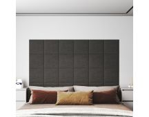 vidaXL Wall Panels 12 pcs Dark Grey 30x30 cm Fabric 1.08 m�
