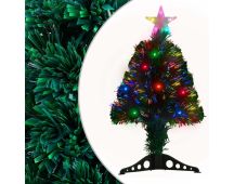 vidaXL Artificial Christmas Tree with Stand/LED 64 cm Fibre Optic