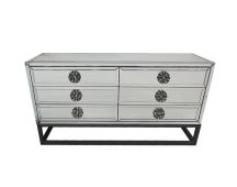 Athens Mirrored Dresser Table -Black