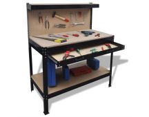 Workbench with Pegboard and Drawer