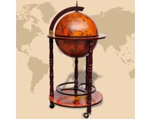 vidaXL Globe Bar Wine Stand Eucalyptus Wood