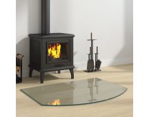 vidaXL Fireplace Glass Plate 80x60 cm