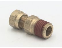 Parker brass male straight 1/4 tube x 1/4 NPT connector fitting. Part No 68NTA-4-4