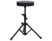 vidaXL Adjustable Drum Stool Black Round