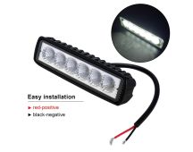 2 x 6inch 18W LED Work Light Bar Driving Lamp Flood Truck Offroad MINING UTE 4WD