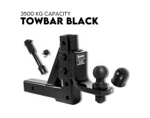 Adjustable Drop Towbar Tow Bar Ball Mount Tongue Hitch Trailer Car 3500KG