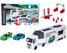 MAN TGX Porsche Experience Truck and 2 Cars 911 GT3 Taycan Playset