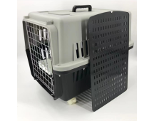 YES4PETS Large Dog Cat Crate Pet Carrier Rabbit Airline Cage With Tray, Bowl & Wheel Black