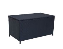 Outdoor PE Wicker Storage Box Garden 320L-Black