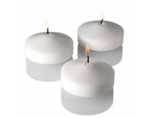 100 Pack of 4 Hour White Floating Candles - 4cm diameter - wedding party decoration