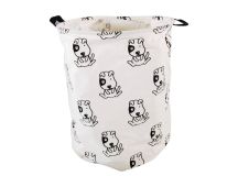 GOMINIMO Laundry Basket Round Foldable (Dog)