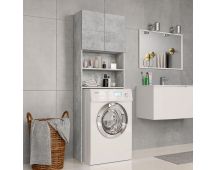 vidaXL Washing Machine Cabinet Concrete Grey 64x25.5x190 cm Engineered Wood