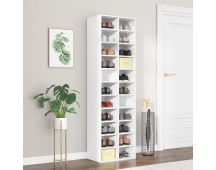 vidaXL Shoe Cabinet White 54x34x183 cm Engineered Wood