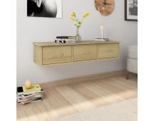 vidaXL Wall-mounted Drawer Shelf Sonoma Oak 88x26x18.5 cm Engineered Wood