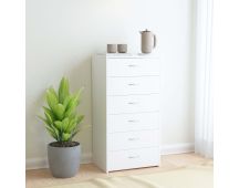 vidaXL Sideboard with 6 Drawers White 50x34x96 cm Engineered Wood