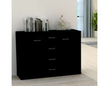 vidaXL Sideboard Black 88x30x65 cm Engineered Wood