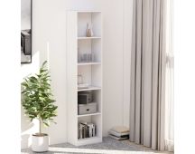 vidaXL 5-Tier Book Cabinet White 40x24x175 cm Engineered Wood