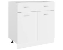 vidaXL Drawer Bottom Cabinet White 80x46x81.5 cm Engineered Wood