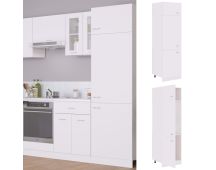 vidaXL Refrigerator Cabinet White 60x57x207 cm Engineered Wood