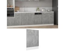 vidaXL Dishwasher Panel Concrete Grey 45x3x67 cm Engineered Wood