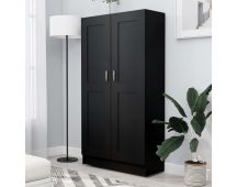 vidaXL Book Cabinet Black 82.5x30.5x150 cm Engineered Wood