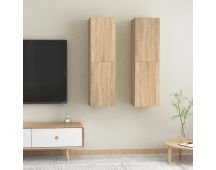 vidaXL TV Cabinets 2 pcs Sonoma Oak 30.5x30x110 cm Engineered Wood