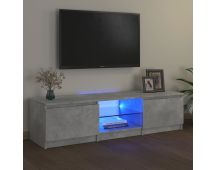 vidaXL TV Cabinet with LED Lights Concrete Grey 140x40x35.5 cm