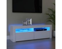 vidaXL TV Cabinet with LED Lights White 120x35x40 cm