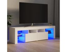 vidaXL TV Cabinet with LED Lights White 140x36.5x40 cm