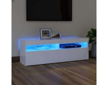 vidaXL TV Cabinet with LED Lights White 120x35x40 cm