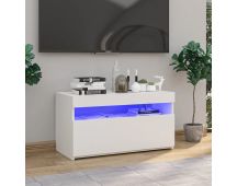 vidaXL TV Cabinet with LED Lights White 75x35x40 cm