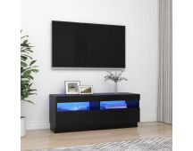 vidaXL TV Cabinet with LED Lights Black 100x35x40 cm