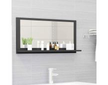 vidaXL Bathroom Mirror Grey 80x10.5x37 cm Engineered Wood