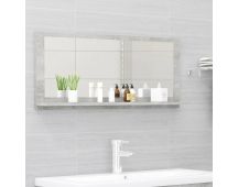 vidaXL Bathroom Mirror Concrete Grey 90x10.5x37 cm Engineered Wood