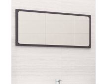 vidaXL Bathroom Mirror High Gloss Grey 80x1.5x37 cm Engineered Wood