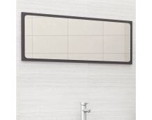 vidaXL Bathroom Mirror High Gloss Grey 100x1.5x37 cm Engineered Wood