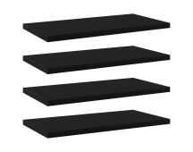 vidaXL Bookshelf Boards 4 pcs Black 40x20x1.5 cm Engineered Wood