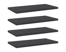 vidaXL Bookshelf Boards 4 pcs Grey 40x20x1.5 cm Engineered Wood