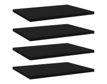 vidaXL Bookshelf Boards 4 pcs Black 40x30x1.5 cm Engineered Wood