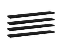 vidaXL Bookshelf Boards 4 pcs Black 60x10x1.5 cm Engineered Wood