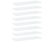 vidaXL Bookshelf Boards 8 pcs White 60x20x1.5 cm Engineered Wood