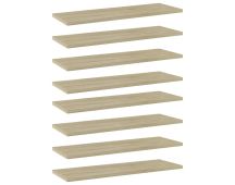 vidaXL Bookshelf Boards 8 pcs Sonoma Oak 60x20x1.5 cm Engineered Wood