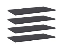 vidaXL Bookshelf Boards 4 pcs Grey 60x30x1.5 cm Engineered Wood