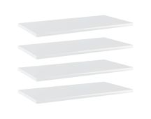 vidaXL Bookshelf Boards 4 pcs High Gloss White 60x30x1.5 cm Engineered Wood