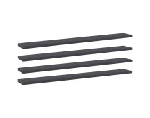 vidaXL Bookshelf Boards 4 pcs Grey 80x10x1.5 cm Engineered Wood