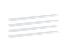 vidaXL Bookshelf Boards 4 pcs High Gloss White 80x10x1.5 cm Engineered Wood